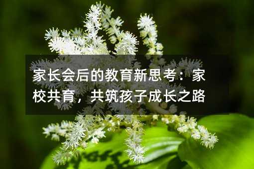 家长会后的教育新思考:家校共育,共筑孩子成长之路
